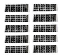 10 adesivi per tastiera Azerty francese con lettere bianche, neri, per laptop