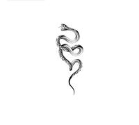 10 Adesivi Per Tatuaggi A Forma Di Serpente, Audaci, Unici, Impermeabili E Di Lunga Durata