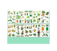10 Adesivi Per Tatuaggi Finti Lucky Clover Shamrock