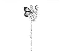 10 Adesivi Per Tatuaggi Sulla Schiena, Impermeabili, Di Lunga Durata E Sexy, Per Donne, Con Fiori E Farfalle Danzanti, In Inglese