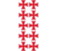10 Adesivo 5cm Costruzione Modello Tatuaggio Eiserne Croce Auto Aereo