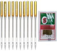 10 aghi per macchina da cucire, aghi per macchina da cucire domestica, con grande occhio, per macchina da cucire, macine, misura 16, forniture per cucire
