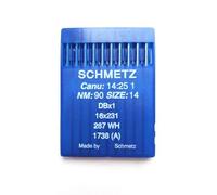 10 Aghi per Macchina da Cucire Industriale Schmetz - 16x231 / DBx1 / 1738 (A), Spessore 90/14 Pistone Rotondo