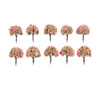10 alberi modellini da 4 cm per layout ferroviario, a forma di sfera, in resina di plastica, paesaggi in miniatura per architettura, diorama, giochi di guerra, decorazione del paesaggio