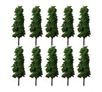10 alberi modellini per layout ferroviario in scala HO, 11 cm, in resina di plastica verde, paesaggi paesaggistici ad alta simulazione, fatti a mano, per modelli architettonici e progetti fai da te