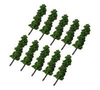 10 alberi modello da 11 cm per layout ferroviario in scala HO, paesaggi verdi in miniatura per decorazioni fai da te da giardino con sabbia e architettura