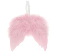 10 ali d'angelo per ornamenti per albero di Natale, 16 x 14 cm, da appendere, con piume d'angelo, vintage, rosa, per artigianato, fai da te, decorazione natalizia, casa, matrimonio, decorazione per