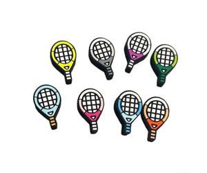 10 ammortizzatori in silicone bicolore per racchette da tennis, ottimizzati per ridurre il trasferimento di vibrazioni dalla palla al braccio del giocatore (rosa)