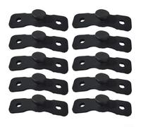 10 ammortizzatori in silicone per racchette da tennis e racquetball per limitare le vibrazioni eccessive delle corde dopo (nero)