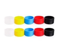 10 anelli antiscivolo in silicone per racchetta da tennis, assorbimento del sudore, pratica impugnatura per una migliore presa della racchetta da tennis, impedisce lo scivolamento e protegge il manico
