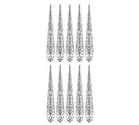 10 anelli dorati per unghie per feste di Halloween, accessori per feste di Halloween, set di punte delle dita antiche per le donne oro argento argento per uomo