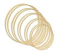 10 Anelli in Legno di Bambù, 5 Misure, 4 x 18 20 23 26 30 cm, in Legno di Bambù, Set per Acchiappasogni, Macramè, Decorazioni Floreali, Decorazioni per Cerchi di Fiori, Decorazioni DIY