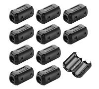 10 anelli magnetici anti-interferenza rimovibili per filtro ad alta frequenza, nucleo di ferrite (nero)