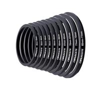 10 anelli step down, anelli in metallo per filtro dell'obiettivo della fotocamera, compatibili con tutte le marche UV ND CPL (46-43 mm, 49-46 mm, 52-49 mm, 55-52 mm, 58-55 mm, 62-58 mm, 67-62 mm, 72