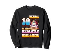 10 anni Axolotly Awesome Cute Axolotl 10° compleanno bambini Felpa