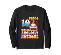 10 anni Axolotly Awesome Cute Axolotl 10° compleanno bambini Maglia a Manica