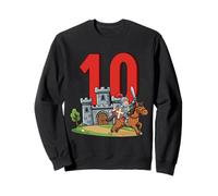 10 Anni Bambini Compleanno Guerriero Ragazzo Cavaliere Medievale Felpa