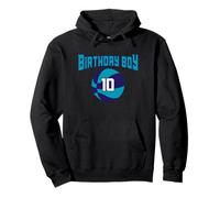 10 anni Compleanno Carolina del Nord Ragazzo Basket Atletico Felpa con Cappuccio