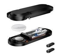 10 anni Custodia a batteria per Airtag (confezione da 2) - Utilizzare due batterie AA invece, capacità 14 volte superiore rispetto alle batterie CR2032, 4 in 1 per appendere, magnetizzare, incollare e