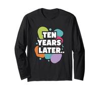 10 Anni dopo Meme divertente Festa di compleanno di dieci anni Maglia a Manica