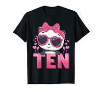 10 Anni Panda Girl Compleanno 10° Compleanno Maglietta