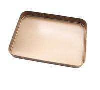10 "Antiaderente Quadrato Tortiera Formaggio Biscotto Pane Pizza Teglia In Acciaio Al Carbonio Pane Muffa Della Torta Teglie Da Forno Forniture Da Cucina Per Pane Biscotti(Golden)