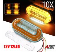10 Arancione Ambra Lato LED Evidenziatore Luci Ovale 12V Neon Dynamic Rimorchio
