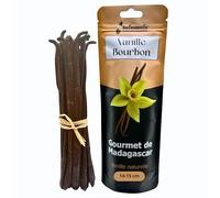 10 baccelli di Vaniglia Bourbon del Madagascar, 14-15 cm, profumati, morbidi e lucenti, ideali per dolci e pasticceria. Confezionati in sacchetto ZIP richiudibile. (10 baccelli)