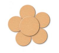 10 Bacheche Tonde in Sughero Autoadesive da Muro - per Appunti, Promemoria e Avvisi in Casa o Ufficio - Spessore 6mm - per Mostrare Foto e come Decorazione(Size:10cm,Color:Colore legno naturale)