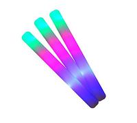 10 bastoncini di schiuma luminosi a LED, 48 x 4 cm, per matrimoni, bastoncini luminosi, per feste (multicolore)