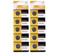 10 batterie a bottone CR1620 al litio da 3 V, per chiavi auto e dispositivi a bassa potenza