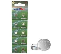 10 batterie alcaline a bottone AG1 364 363 LR621 SR621SW 1,5 V PoundMax
