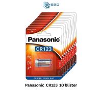 10 BATTERIE CR123 3V LITIO PANASONIC PILE LITHIUM CR123A 123 CR17345