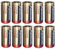10 BATTERIE CR123 LITIO 3V CR17345 CR123A 123 Duracell Panasonic Varta Procell