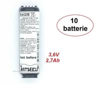 10 Batterie Litio BAT28 BATLi28 3,6V 2,7Ah Batsecur compatibili LOGISTY DAYTEM