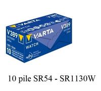 10 Batterie orologio 389 sr54 G10 SR1130W SR1130 ossido d'argento 1.55V VARTA