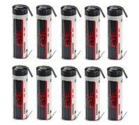 10 Batterie stilo AA litio ER14505 LS14500 3,6V 2700mAh con lamelle SALDA