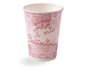 10 Bicchieri il Mio Battesimo Rosa Magic Party