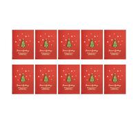 10 biglietti di auguri di Natale, biglietti di auguri con busta e carta da lettere, biglietto di Capodanno per le vacanze invernali