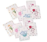 10 biglietti di auguri piccoli con conigli e fiori in stile cartone animato, per una scrittura fluida e messaggi di cuore, biglietti regalo per feste di compleanno