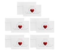 10 biglietti di San Valentino con busta per moglie, marito, fidanzata, fidanzato, biglietto di auguri a forma di cuore, cancelleria per ufficio