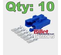 (10) Billet Automotive 22mm Spingere Bottoni Spina Connettore + Terminal Set