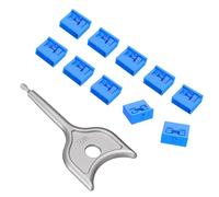 10 blocchi porta USB-A con 1 chiave, protezione dati rimovibile di tipo A, protezione anti-polvere e umidità, per laptop, PC, dispositivi di gioco e protezione antimanomissione (blu)