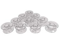 10 bobine di plastica CB per macchine da cucire Singer, trasparenti