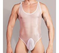 10) Body uomo elegante aperto schiena elasticizzato costume da bagno perizoma bo