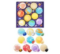 10 bombe da bagno a tema spaziale per bambini con sassi giocattolo all'interno, set regalo di bombe da bagno per bambini, palline gassate naturali a prova di bambino per ragazzi e ragazze