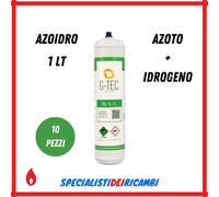 10 Bombole azoidro azoto idrogeno 0,95 litri a 110 bar per prova tenuta impianto
