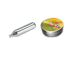 10 BOMBOLETTE CO2 Soft Air Gas 12G per Pistola CO2 CON PALLINI PIOMBINI CAL 4 5 4.5