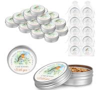 10 bomboniere funebri per gli ospiti pettirossi in latta con sacchetti per celebrazione della vita, eventi, commemorazione, ricordo funerario, semi non inclusi