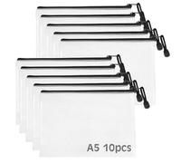 10 Borse di File con Zip,A5 Sacchetto Del Documento,Sacchetti di Documenti in Rete Impermeabili,Sacchetto Mesh Sacchetti di File Zipper,Buste con Zip Retate Trasparenti per Documenti e Cancelleria